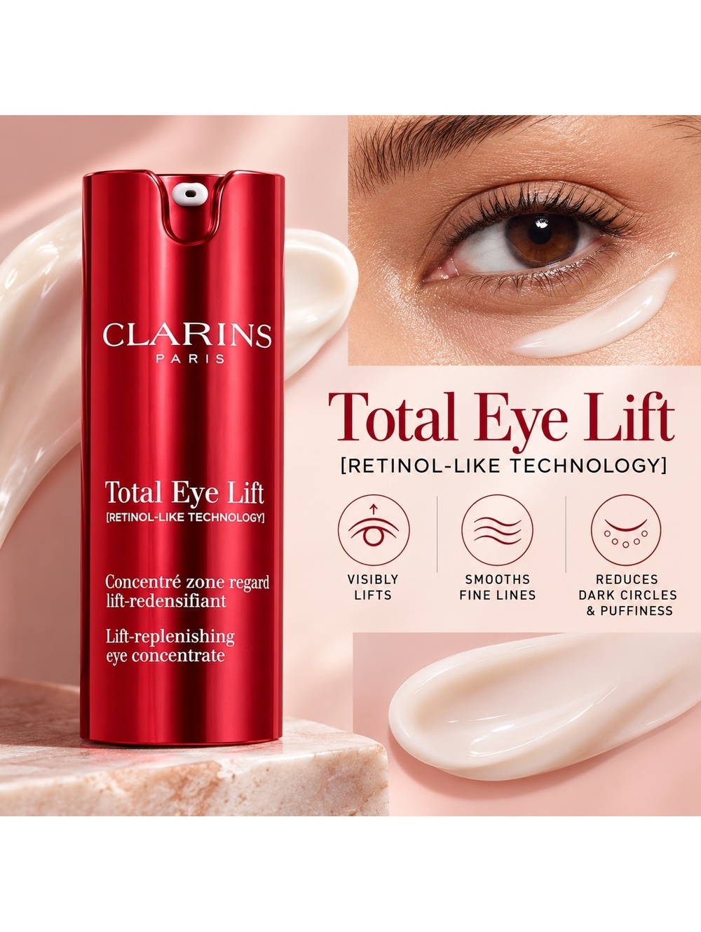 Clarins Total Eye Lift • Eye Concentrate • Brand New in Box